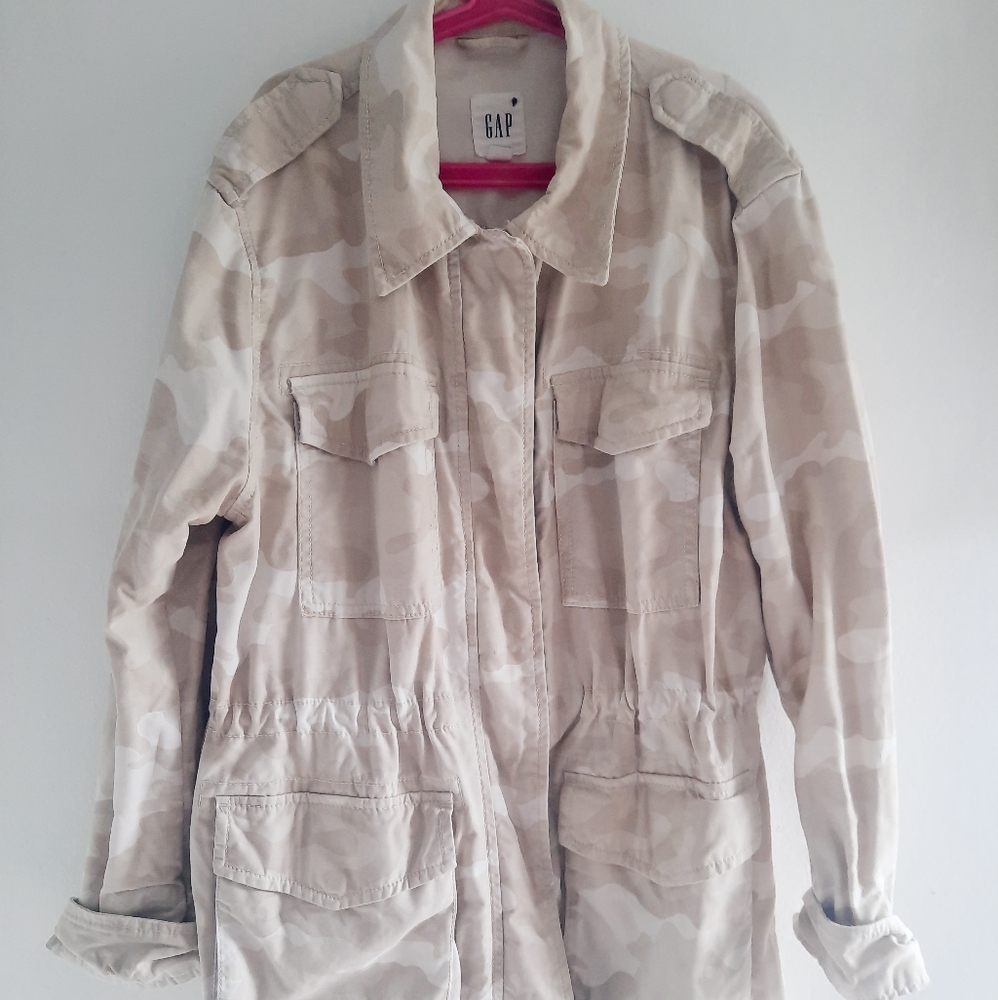 GAP, jacket, camo, size M, military style